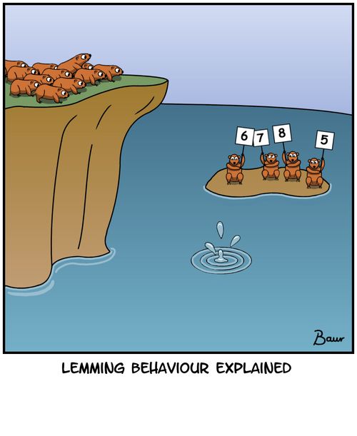 Lemming behaviour explained