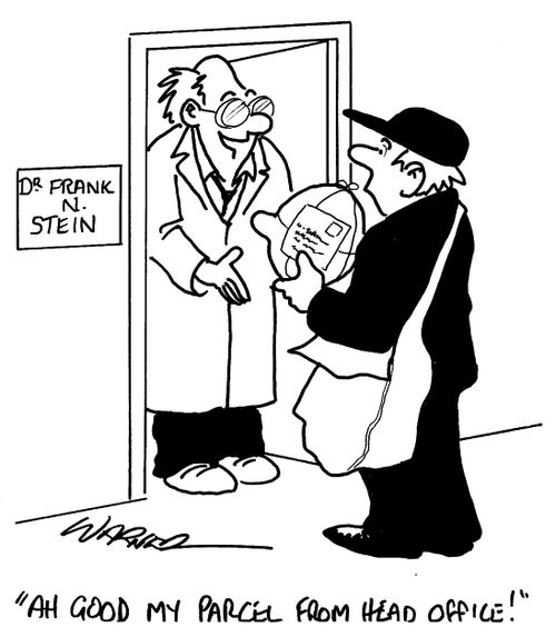 "Ah good, my parcel from head office!"