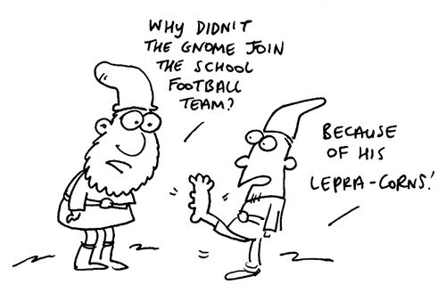 "Why didn't the gnome join the school football team?"