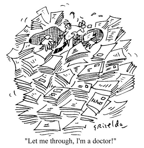 "Let me through, I'm a doctor."