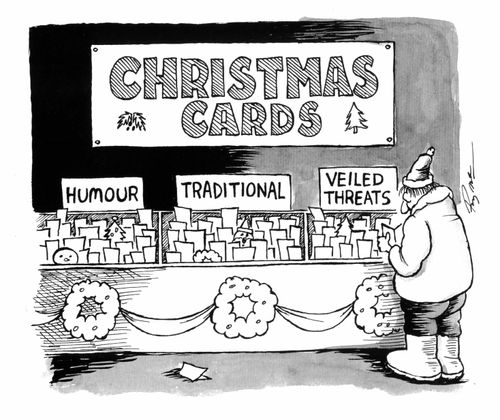 'Christmas Cards' 'Humour, Traditional, Veiled threats'