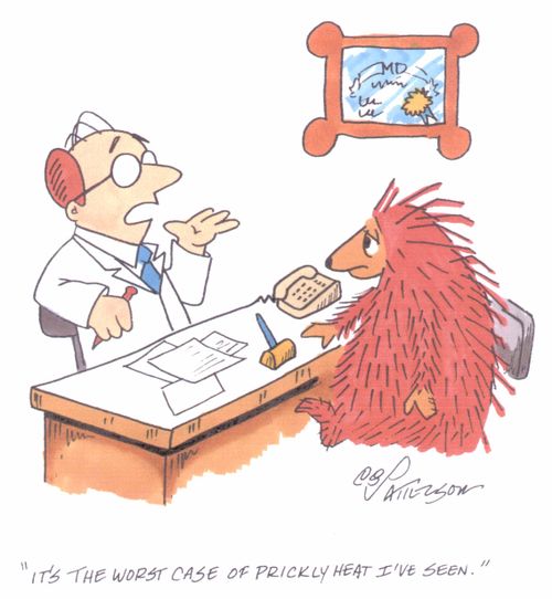"It's the worst case of prickly heat I've seen"