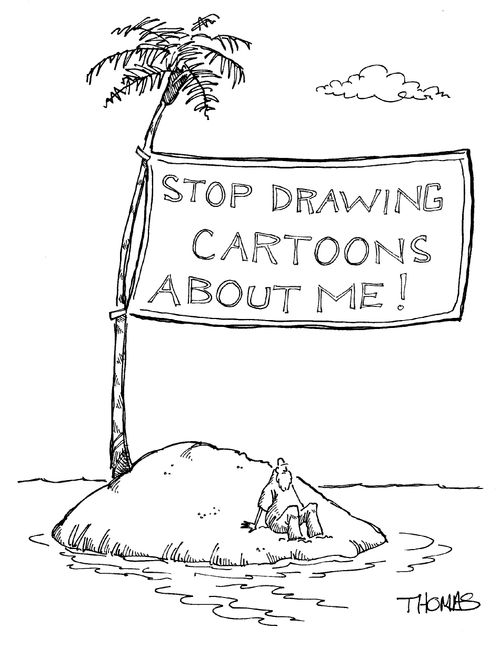 Guy on island: 'Stop drawing cartoons about me!'