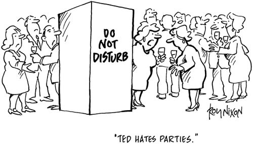 'Ted hates parties.'
