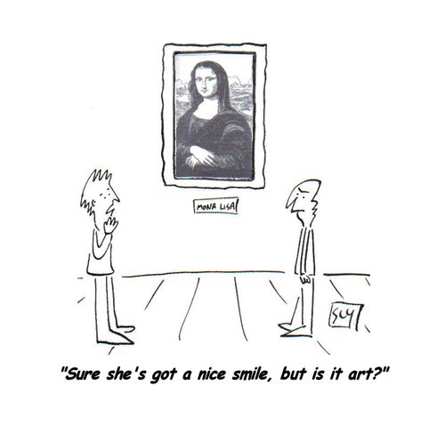 'Sure she's got a nice smile, but is it art?'