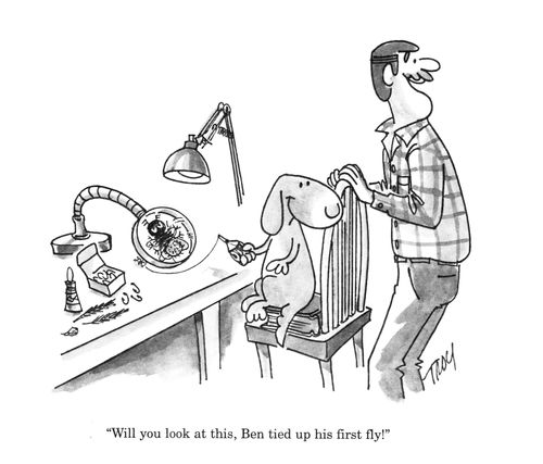 'Will you look at this, Ben tied up his first fly!'