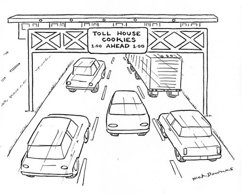 Toll House Cookies Ahead.