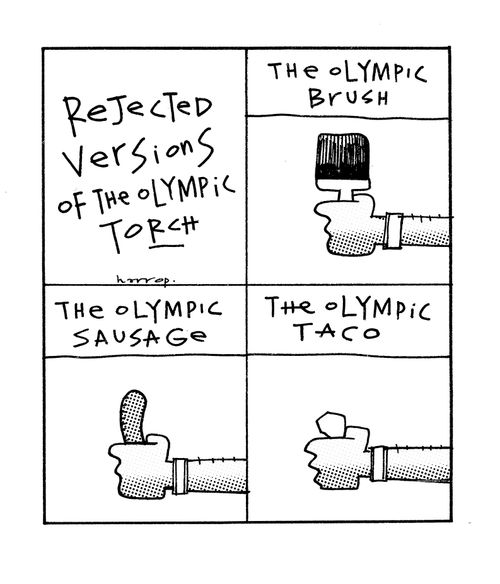 The Olympic torch.