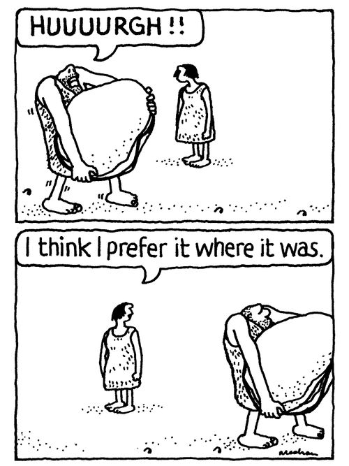 'I think I prefer it where it was.'