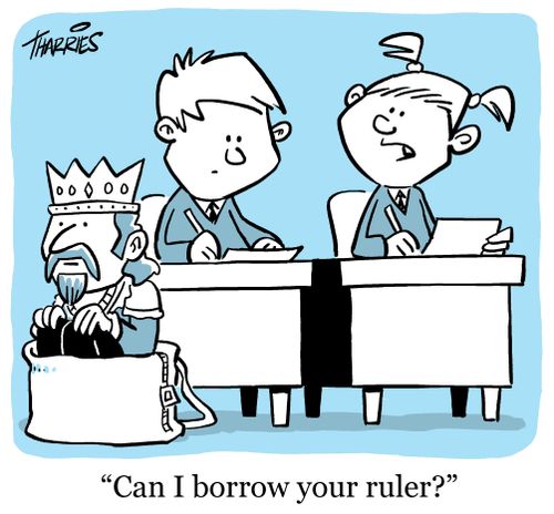 'Can I borrow your ruler?'