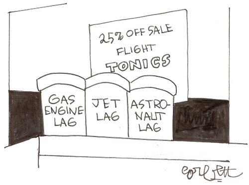 25% off sale - Flight Tonics: 'Gas engine lag, jet lag, astronaut lag.'