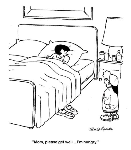 'Mom, please get well... I'm hungry.'