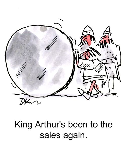 King Arthur's been to the sales again.