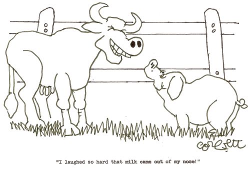 I laughed so hard that milk came out my nose.