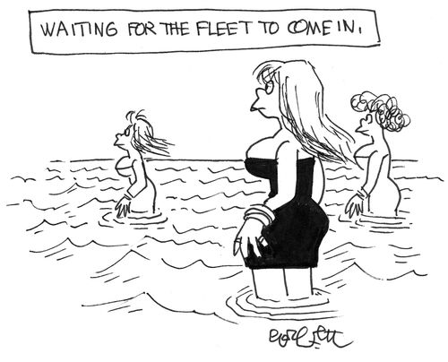 Waiting for the fleet to come in.