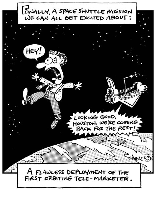 New Space Shuttle Mission: Deployment of the First Orbiting Telemarketer