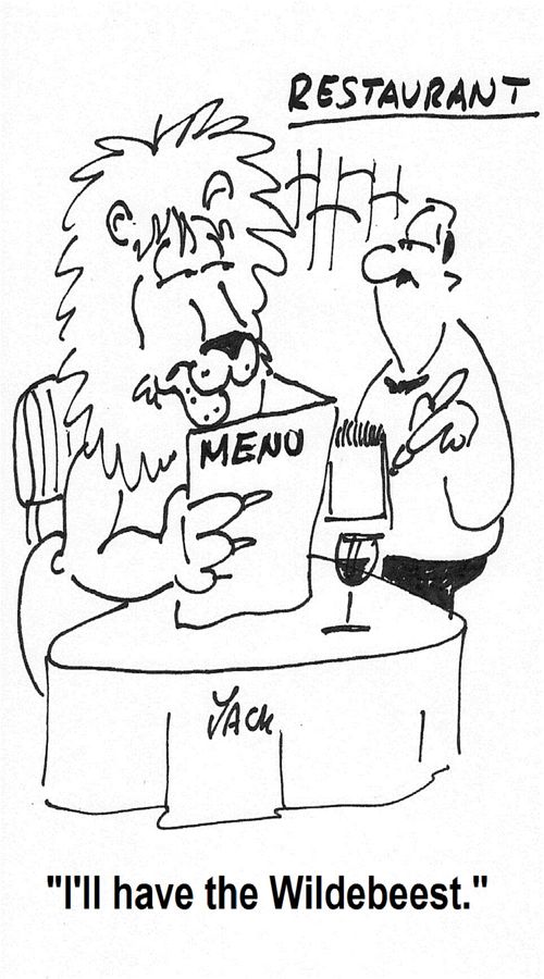'I'll have the Wildebeest.'
