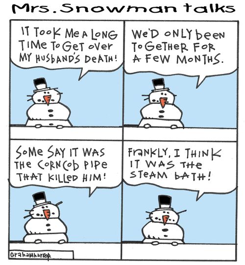 Mrs. Snowman talks: 'It took me a long time to get over my husband's death!'