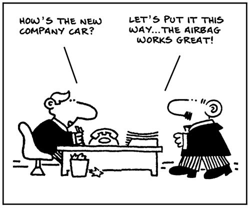 'How's the new company car?'