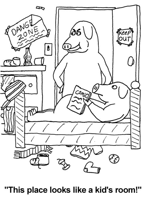 'This place looks like a kid's room!'