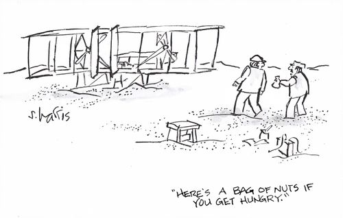 'Here's a bag of nuts if you get hungry.'