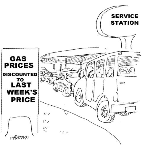 Gas Prices Discounted to Last Week's Price.