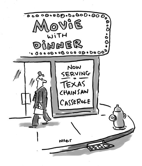 Movie with dinner: Now serving Texas Chainsaw Casserole.