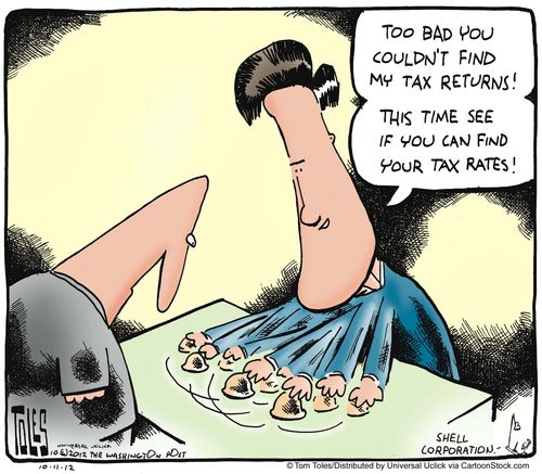 'Too bad you couldn't find my tax returns! This time see if you can find your tax rates!'