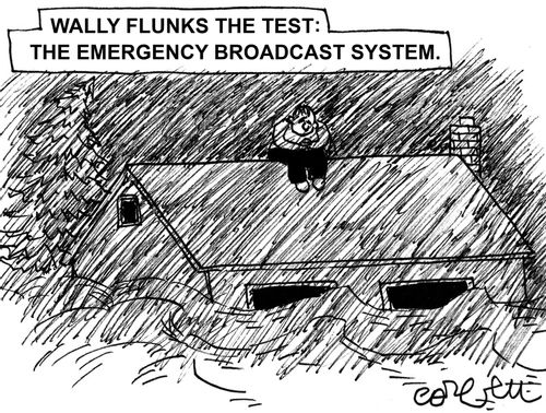 Wally flunks the test: The Emergency Broadcast System.