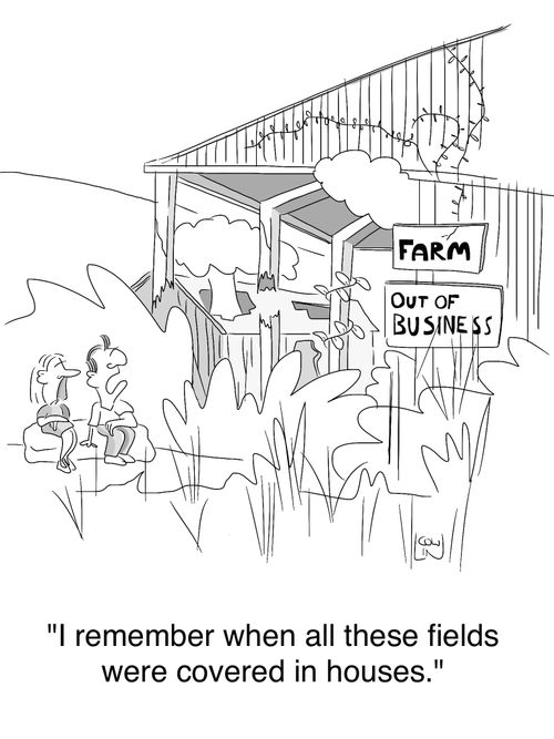 'I remember when all these fields were covered in houses.'