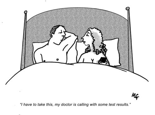 'I have to take this, my doctor is calling with some test results.'