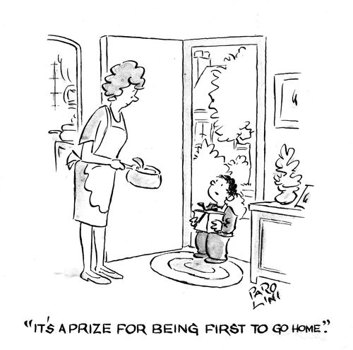 'It's a prize for being first to go home.'