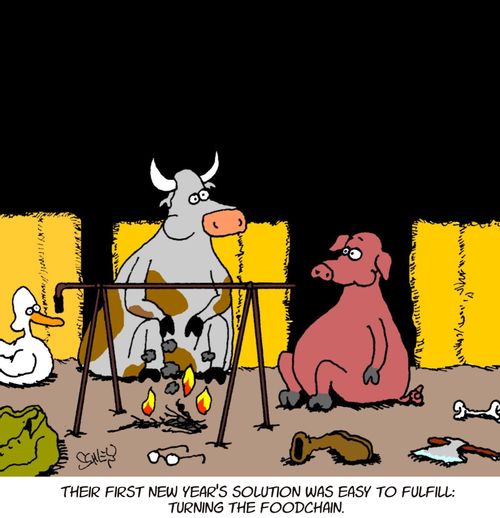 Their first New Year's solution was easy to fulfill: turning the foodchain.