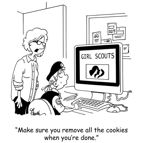 'Make sure you remove all the cookies when you're done.'