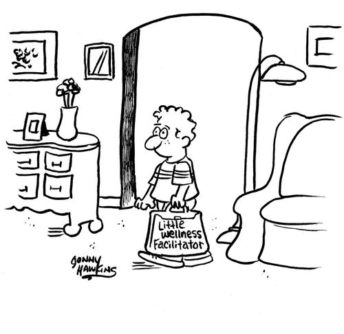 Kid with 'Little Wellness Facilitator' kit