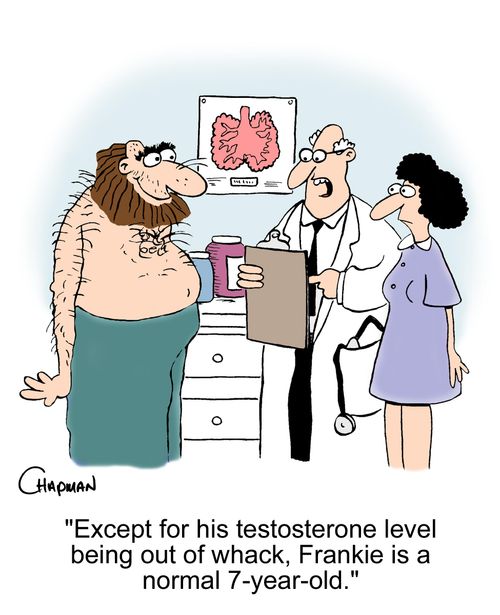 'Except for his testosterone level being out of whack, Frankie is a normal 7-year-old.'