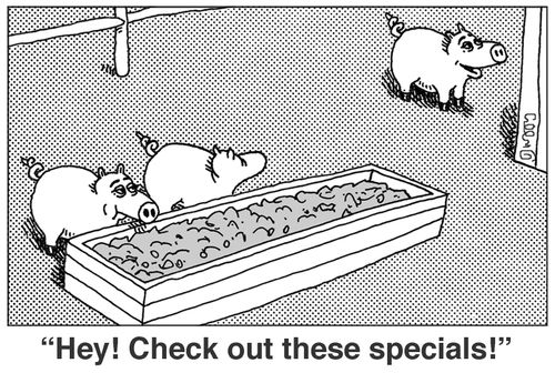 'Hey! Check out these specials!'