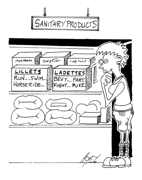Sanitary Products - Lillets Run.. Swim.. /  Ladettes Bevy.. Fight..