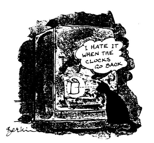 "I hate when the clocks go back."