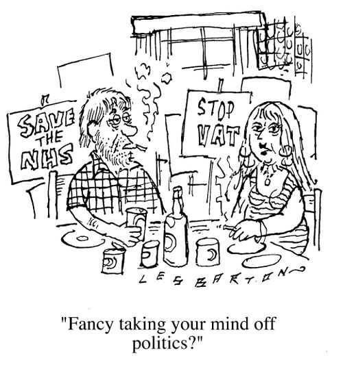 "Fancy taking your mind off politics?"
