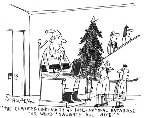 'The computer links me to an international database for who's 'naughty and nice'.'