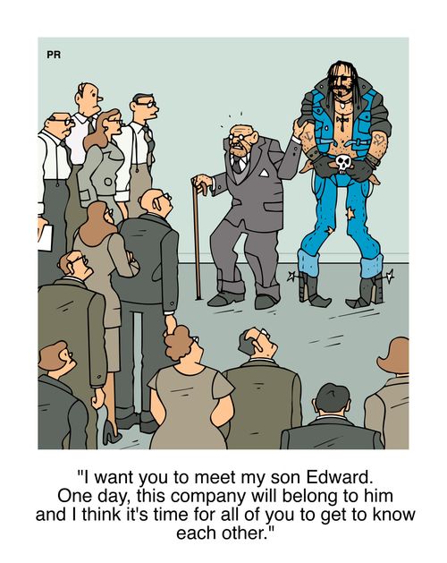 'I want you to meet my son Edward. One day, this company will belong to him and I think it's time for all of you to get to know each other.'