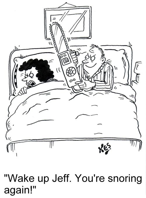 "Wake up Jeff. You're snoring again!"