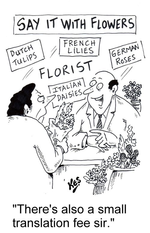 'There's also a small translation fee sir.'