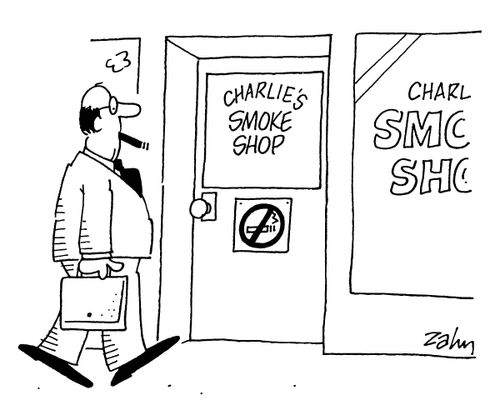Charlie's Smoke Shop - No Smoking.