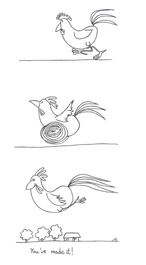 You've Made It!  Chicken Learns to Fly.