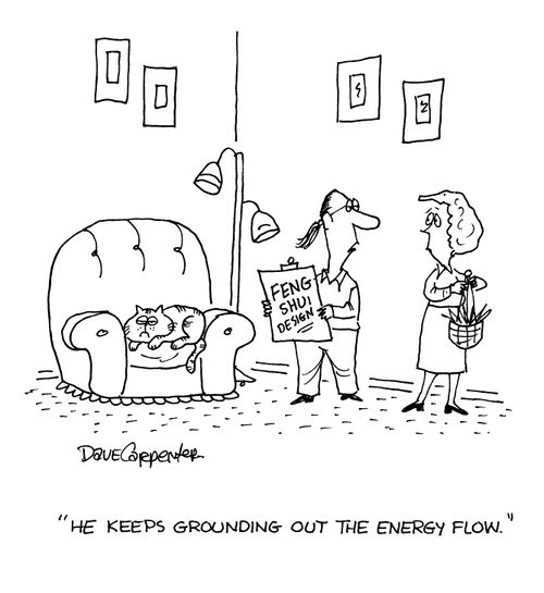 'He keeps grounding out the energy flow.'