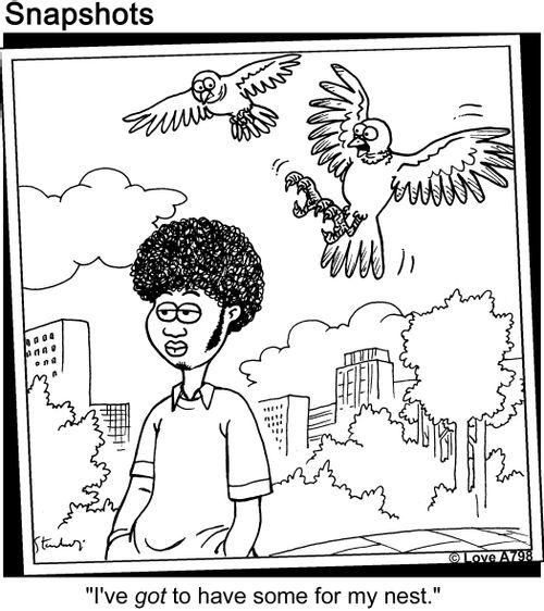 'I've got to have some for my nest.'