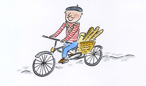 French Man on a bicycle.
