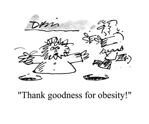 'Thank goodness for obesity!'